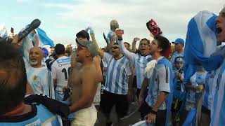 Argentine soccer fans get ready for Copa America match at NRG Stadium in Houston 62116 [upl. by Annaed]