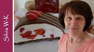 Yogurette mit Erdbeeren  Erdbeerkuchen ohne Backen [upl. by Anahtor320]