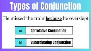 Conjunction and its types Quiz [upl. by Elston]