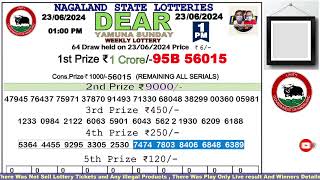 Lottery Sambad Live Dear Nagaland State Lottery Live draw result 23062024 Lottery live sambad [upl. by Alliuqet944]