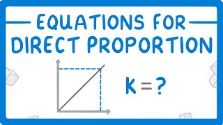 GCSE Maths  How to Write Algebraic Expressions for Directly Proportional Relationships 90 [upl. by Annaek]