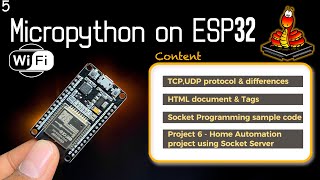 Home Automation using Socket Programming in Micropython  TCP vs UDP  Micropython on ESP32 [upl. by Mccollum]