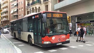 Autobús 2442 TMB MercedesBenz O530 Citaro línea 115 barrio de la Bordeta Barcelona Julio 2024 [upl. by Lepper]