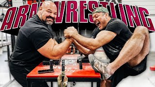 DEVON LARRATT TEACHES BRIAN SHAW TO ARM WRESTLE  RAW TRAINING VIDEO [upl. by Julis]