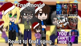 Fnaf movie react to original fnaf songs  part 8  fnaf  Merry Christmas 🎄🎁 [upl. by Erodoeht634]