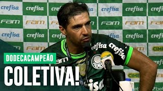 COLETIVA ABEL FERREIRA  PALMEIRAS DODECACAMPEÃO BRASILEIRO [upl. by Demott]