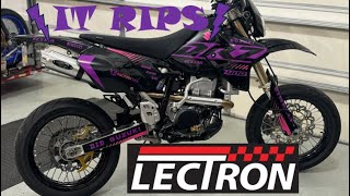 DRZ400SM LECTRON BILLETRON PRO Ride And Review [upl. by Annaierb]