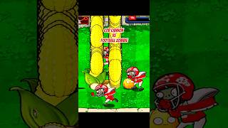 COB CANNON VS FOOTBALL ZOMBIESshorts short pvz plantsvszombies trending gaming pvz2 [upl. by Ecitnerp]