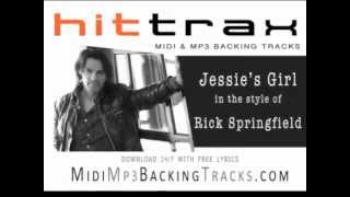 Jessies Girl by Rick Springfield MIDI File Backing Track [upl. by Tigram]