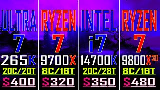 INTEL i7 14700K vs RYZEN 7 9700X vs ULTRA 7 265K vs RYZEN 7 9800X3D  Ultimate CPU Showdown [upl. by Main]