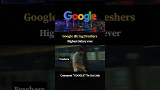 Google Hiring Freshers🤩 jobs allaboutjobs [upl. by Cosimo]