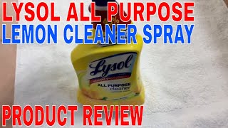 ✅ How To Use Lysol All Purpose Lemon Cleaner Spray Review [upl. by Annim146]