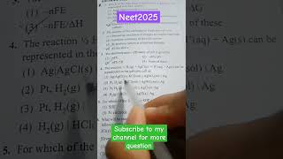 Electrochemistrychemistry neet2025 neet yakeen study aiims motivation pw shorts trending [upl. by Noyad]