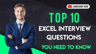 quotTop 10 Excel Interview Questions You Need to Knowquot [upl. by Francyne]