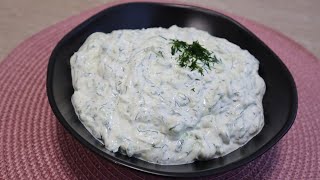 TZATZIKI wie beim Griechen  Tsatsiki Rezept  Tzatziki Sauce recipe [upl. by Philcox82]