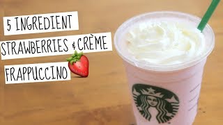 Strawberries amp Crème Frappuccino  Starbucks Secret Menu Recipe [upl. by Atiuqam]