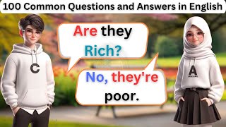 Daily English Conversation Practice 100 Common Questions and Answers For Beginners [upl. by Kelley148]