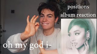 positions full album reaction by ariana grande ohhh my god im birthing a child [upl. by Ahsieken]