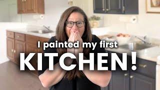 DIY Cabinet Painting  A Bluetiful Kitchen Transformation [upl. by Notnilk]