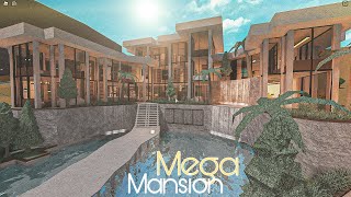 Bloxburg Mega Mansion Modern Warm House NO LARGEPLOT  House Build [upl. by Adamsun496]