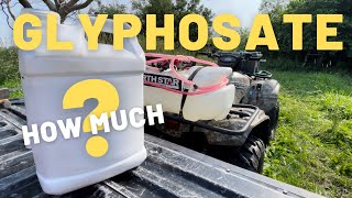 The Amount Of Glyphosate Herbicide You Need Per Acre  Spraying Food Plots amp Killing Weeds [upl. by Steffane]