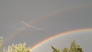 Incredible rainbow with lightning [upl. by Burgener515]