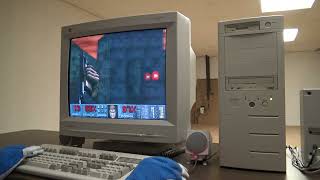 The BEST MSDOS 622 Retro Gaming PC 450MHz Pentium II The Ultimate DOOM Gameplay in the BACKROOMS [upl. by Edyaw22]