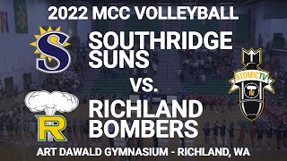 2022 MCC Volleyball  Southridge Suns vs Richland Bombers [upl. by Akcinahs323]