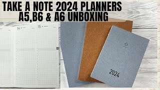 Take a Note 2024 PLANNER unboxing  A5B6 and A6 [upl. by Shandee412]