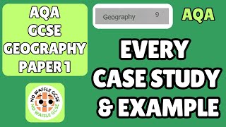 EVERY CASE STUDY amp EXAMPLE  GCSE Geography Paper 1 [upl. by Aicatsal]