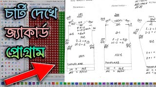 12 Hqpds programming tutorial Jacquard program with chart জ্যাকার্ড প্রোগ্রাম Tech explain [upl. by Sitoel298]