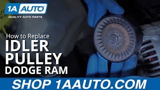 How to Replace Idler Pulleys 0408 Dodge Ram [upl. by Jarrod]