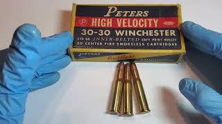 Vintage Peters 3030 Winchester High Velocity quotRustlessquot Ammunition [upl. by Elraet934]