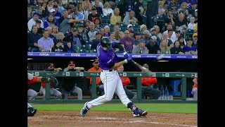 Nolan Arenado Home Run Swing Slow Motion 2019214 [upl. by Pudens]