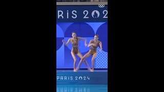 A stunning artistic swimming duet performance 🥇✨ Olympics Paris2024 [upl. by Duester991]