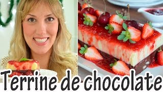 TERRINE DE CHOCOLATE PRETO E BRANCO COM CALDA DE FRUTAS VERMELHAS I Receitas e Temperos [upl. by Averil]