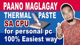 HOW TO APPLY THERMAL PASTE TO CPU  THERMAL PASTE TO CPU  PAANO MAGLAGAY NG THERMAL PASTE [upl. by Curson]