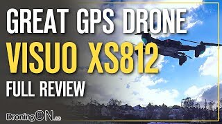 Visuo XS812 GPS5mbpx Drone Under 90  Review Unboxing amp Flight Test [upl. by Gaspard282]