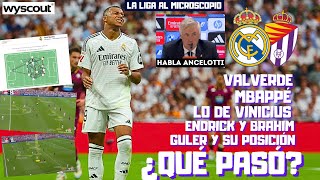 MBAPPÉ GULER ENDRICK BRAHIM VALVERDE VINICIUSHABLA ANCELOTTI REAL MADRID VALLADOLID WYSCOUT [upl. by Otho]