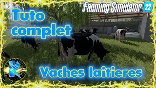 Fs22 Tuto vaches laitieres😮😃Ultra complet avec tableaux Farming simulator guide RTM et production [upl. by Moon]