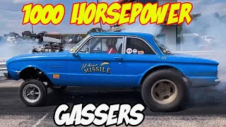 1000 Horsepower Gassers on Nostalgia Drag Racing Who Ride On Beast [upl. by Laved]