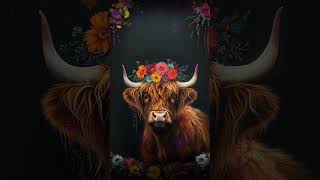 Galaxy Premium Theme  Colorful Highland Cow Animated Lockscreen [upl. by Theall]