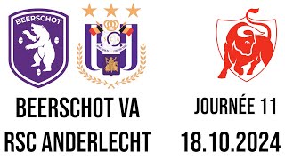 Beerschot VA  RSC Anderlecht Jupiler Pro League [upl. by Aluk]