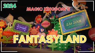 Magic Kingdom Fantasyland  Walt Disney World Florida  2024  4K [upl. by Nadya]