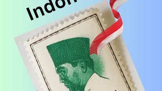 Republic Of Indonesia 1 Indonesian Rupiah Stamp President Sukarno Series 1966 [upl. by Ymij45]