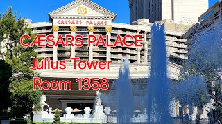 Caesars Palace Julius Tower Room Tour  Room 1358  2024 [upl. by Recnal]