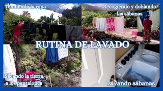 RUTINA DE LAVADO ✅ VARIOS DÍAS SIN LUZ 💡SE ME JUNTO MUCHAS SÁBANAS Y ROPAS POR LAVAR 🧼🧺 [upl. by Basil]