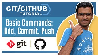 Git Tutorial 4 Basic Commands add commit push [upl. by Anawt]