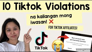 TIKTOK VIOLATIONS FOR AFFILIATES TIKTOK VIOLATIONS COMMUNITY STANDARDS [upl. by Christean]