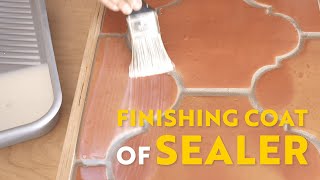 How to Apply Finishing Coat of Sealer to your Saltillo Tile  Tile 101 by Clay Imports [upl. by Aimaj125]